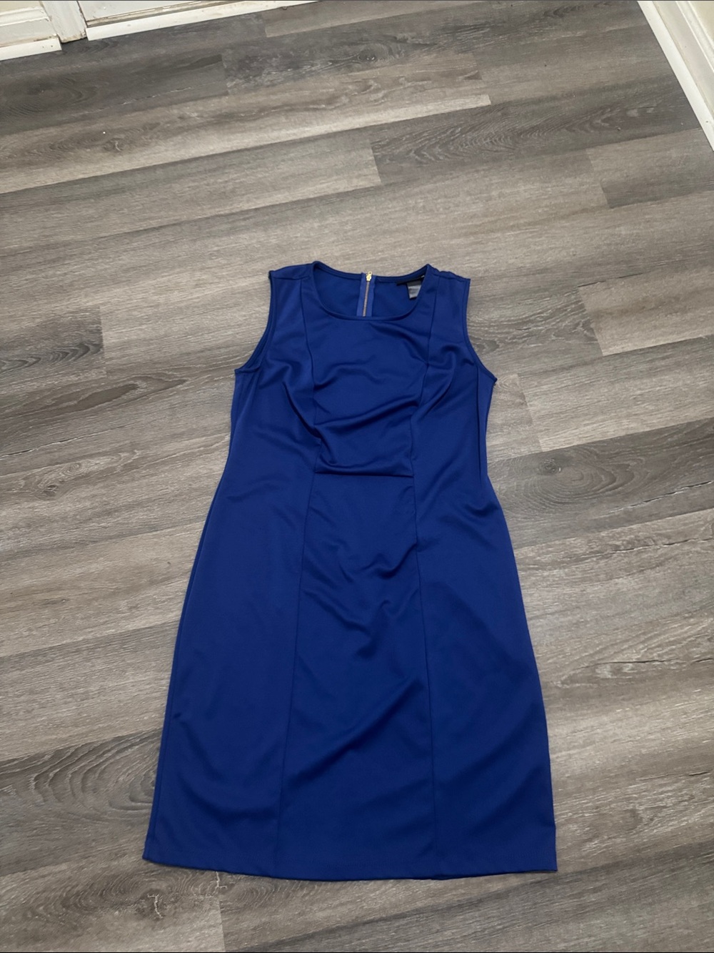 Ashley Stewart Sleeveless Royal Blue Sheath Midi Dress